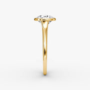 Round Cut - Bezel Ring - 14 K Gold